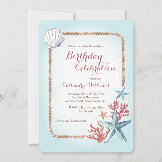 Invitation Les trésors de l'invitation maritime (Devant)