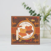 Invitation Les Tutus d'automne et l'automne quittent le Baby (Debout devant)