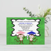 Invitation Les Twins Monkeying autour de l'invitation à la re (Debout devant)