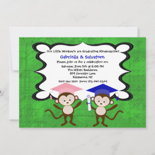 Invitation Les Twins Monkeying autour de l'invitation à la re