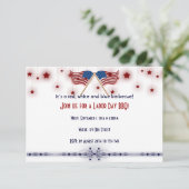 Invitation Les USA patriotiques marquent et tiennent le (Debout devant)