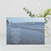 Invitation Les vagues du mariage sur la plage (Debout devant)