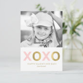 Invitation Les valentines photo de la classe Kids XOXO rose (Debout devant)
