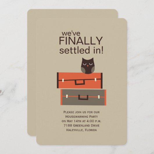 Invitation Les valises et les choux (Devant / Derrière)