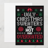 Invitation Les vilains pulls de Noël sont tendance et suresti (Devant / Derrière)