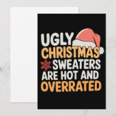 Invitation Les vilains pulls de Noël sont tendance et suresti (Devant / Derrière)
