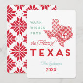 Invitation Les Voeux Chauds du Coeur du Texas (Devant / Derrière)