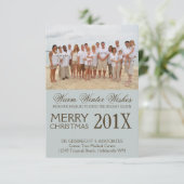 Invitation Les voeux de vacances de la plage de photos de gro (Debout devant)