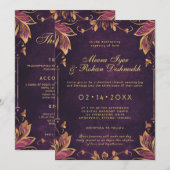 Invitation Les Voeux Radiants : La Fleur Royale (Devant / Derrière)