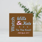 Invitation Les volontés et le Kate de montre attachent (Debout devant)