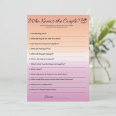 Invitation Lesbian Bachelorette Game, Qui connaît le couple (Debout devant)