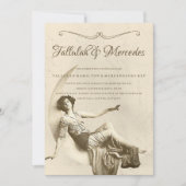 Invitation Lesbienne À La Lune Mariage Vintage (Devant)