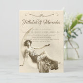 Invitation Lesbienne À La Lune Mariage Vintage (Debout devant)