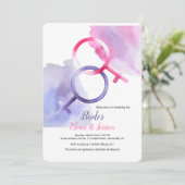 Invitation lesbienne de Fête de la mariée (Debout devant)