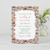 Invitation Lesbienne LGBT Mariage mosaïque mosaïque florale (Debout devant)