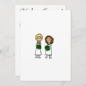 Invitation Lesbiennes de la petite mariée (Devant / Derrière)