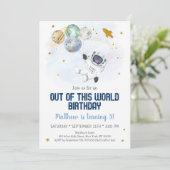 Invitation L'Espace Des Astronautes De Cet Anniversaire Mondi (Debout devant)