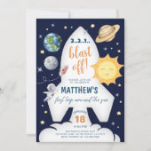 Invitation L'Espace Extérieur Premier Voyage autour du Soleil (Devant)