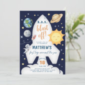 Invitation L'Espace Extérieur Premier Voyage autour du Soleil (Debout devant)