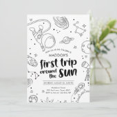 Invitation L'Espace Extérieur Premier Voyage autour du Soleil (Debout devant)