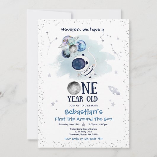 Invitation L'espace extra-atmosphérique 1er Anniversaire de l (Devant)