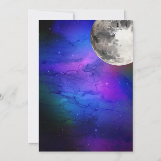 Invitation L'espace extra-atmosphérique étoile au-dessus de l (Dos)