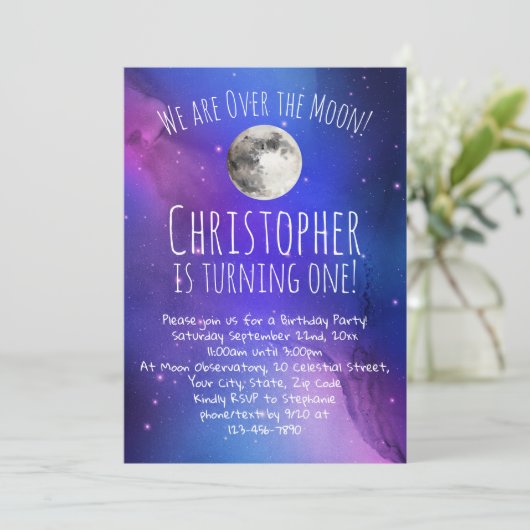 Invitation L'espace extra-atmosphérique étoile au-dessus de l (Debout devant)