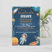 Invitation L'espace extra-atmosphérique hors de ce Anniversai (Debout devant)