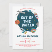 Invitation L'espace extra-atmosphérique hors de cette fête d' (Devant)