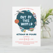 Invitation L'espace extra-atmosphérique hors de cette fête d' (Debout devant)