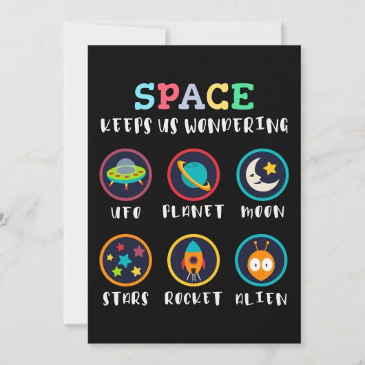 Invitation L'espace nous fait nous poser des questions (Devant)