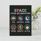 Invitation L'espace nous fait nous poser des questions (Debout devant)