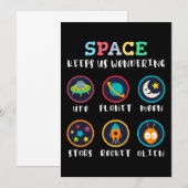 Invitation L'espace nous fait nous poser des questions (Devant / Derrière)