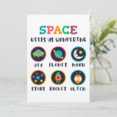 Invitation L'espace nous fait nous poser des questions (Debout devant)