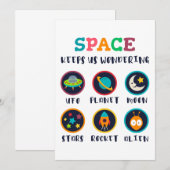 Invitation L'espace nous fait nous poser des questions (Devant / Derrière)