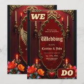 Invitation L'esprit du magnifique style vintage. (Devant / Derrière)