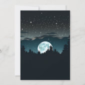 Invitation Let Cute Space nuit ciel Deux La Lune 2e Anniversa (Dos)