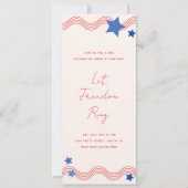Invitation Let Freedom Ring Juillet 4 Party (Devant)