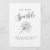 Invitation Let Love Sparkle Modern Minimalist Wedding  (Devant)