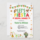 Invitation Let’s Fiesta Bridal Shower Colorful Mexican (Devant)