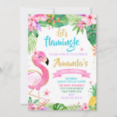 Invitation Let’s Flamingle Birthday (Devant)