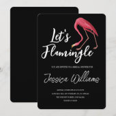 Invitation Let’s Flamingle! Tropical Bridal Shower Bash (Devant / Derrière)
