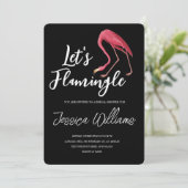 Invitation Let’s Flamingle! Tropical Bridal Shower Bash (Debout devant)