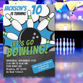 Invitation Let’s Go Bowling!  Fun Bowling-Style Birthday Kids
