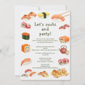 Invitation Let’s sushi and party! (Devant)