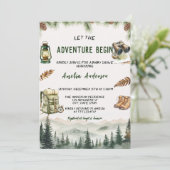 Invitation Let the Adventure Begin Baby Shower (Debout devant)