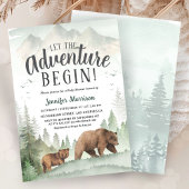 Invitation Let The Adventure Begin Baby Shower Woodland 