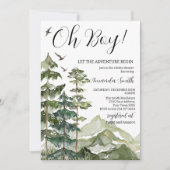 Invitation Let The Adventure Begin Mountain Boy Baby Shower (Devant)