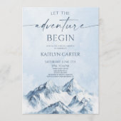 Invitation Let The Adventure Begin Mountain Bridal Shower (Devant)
