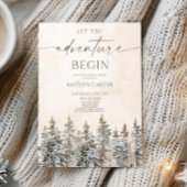 Invitation Let The Adventure Begin Pine Tree Bridal Shower
